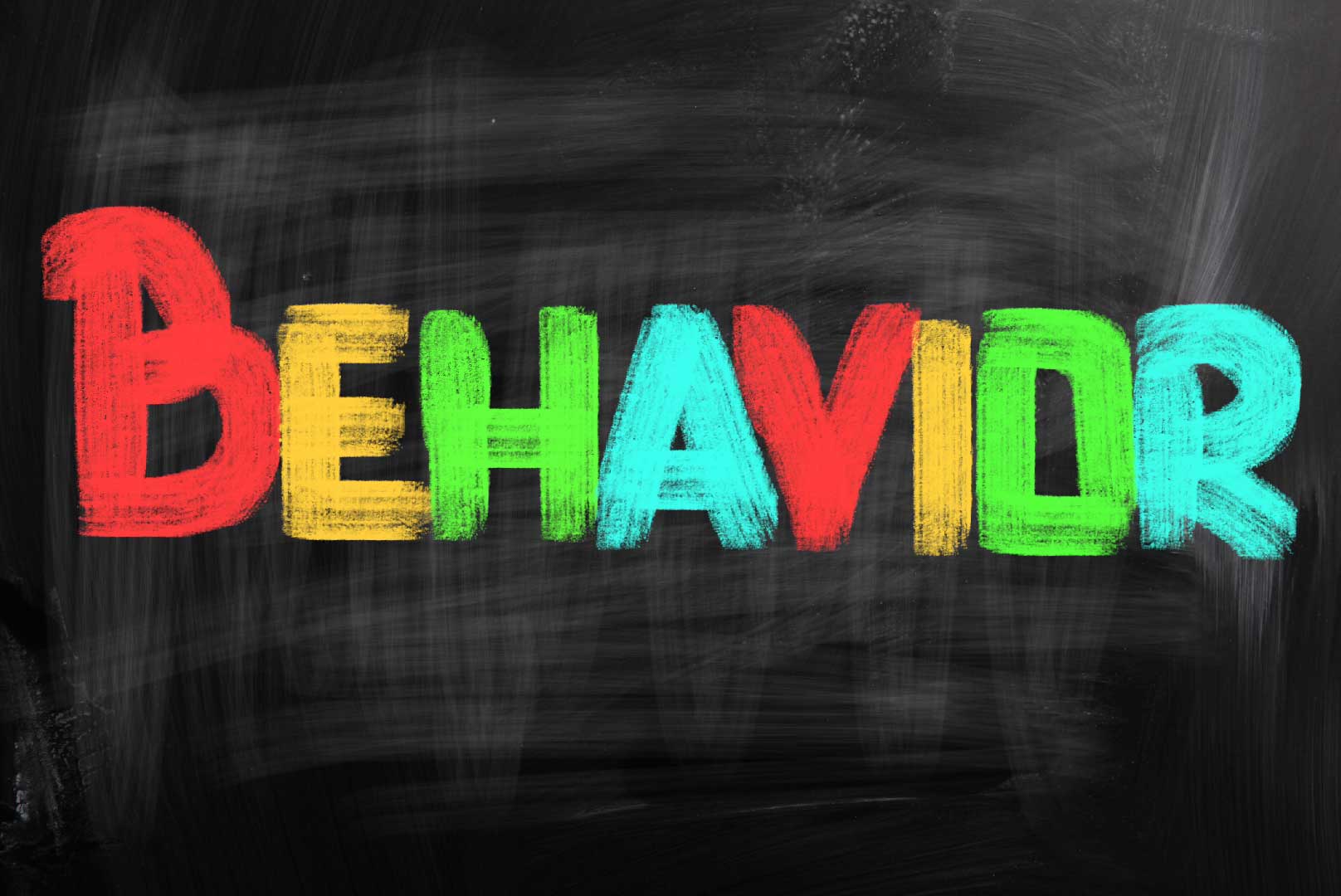 Behavior Concept - The words behavior on a chalkboard background