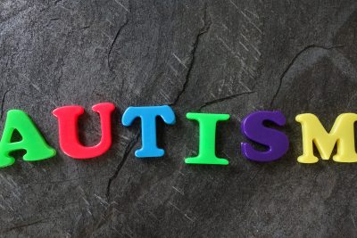 Autism spelled out in colorful play letters