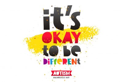 The words It's Ok to be Different are displayed on a white background
