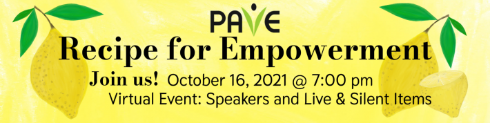 Fresh cut lemons set the theme for the PAVE 2021 Auction "Recipe for Empowerment"