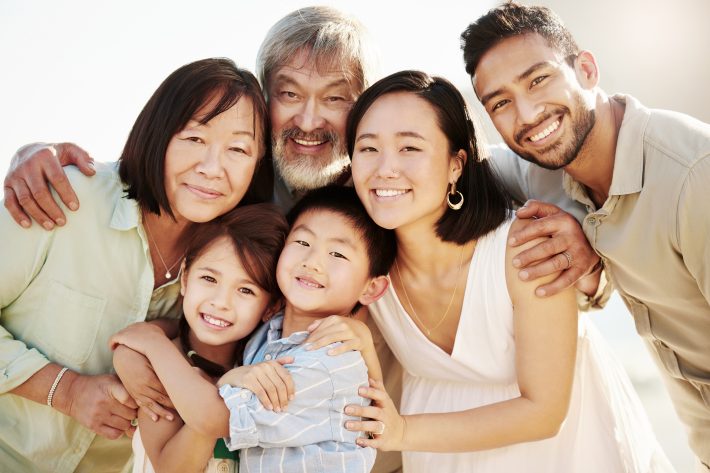 Cropped shot of a happy diverse multi-generational family