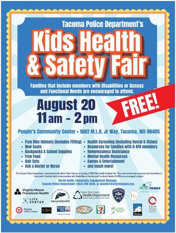 Kids Health and Safety Fair Flyer 