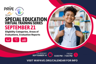 Online - Special Education Virtual Training Series - Eligibility Categories, Areas of Evaluations, Evaluations Reports @ Online Event