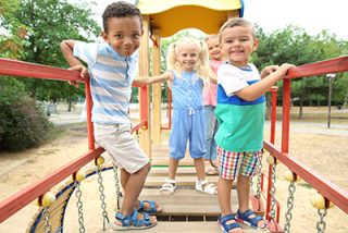 Cute children on playground