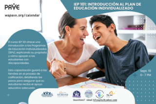 Online - IEP 101: Introducción al Plan de Educación Individualizado @ Zoom Event