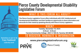 Tacoma - Pierce County Developmental Disability Legislative Forum @ Tacoma Community College | Tacoma | Washington | United States