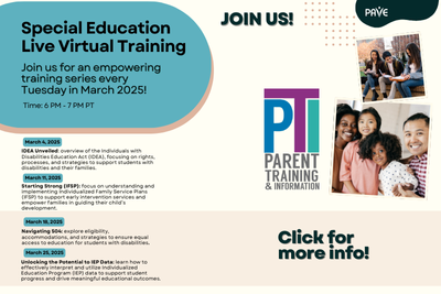 Special Education Live Virtual Training Series