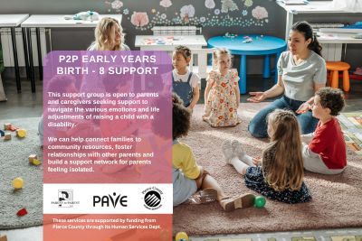 Toddlers in a circle to promote the Early Years support group