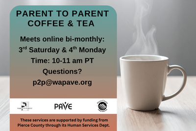 Online – Parent to Parent Coffee & Tea