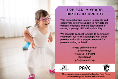 Informational graphic for P2P Early Years Group