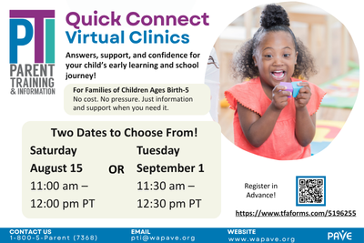 Online – Quick Connect Virtual Clinics