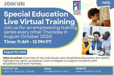 Graphic for Special Education Training for August 20