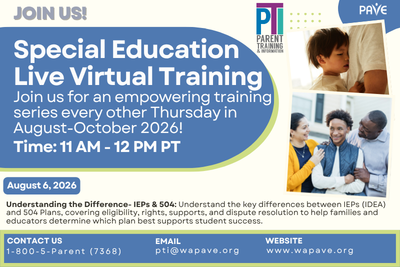Graphic for Special Education Training for August 6