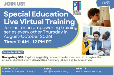 Graphic for Special Education Training for September 17